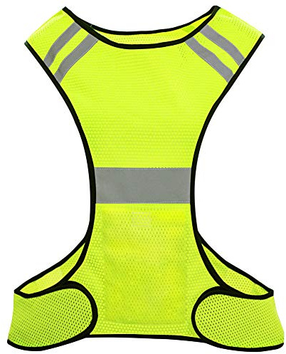 Biqing Hi Vis Running Vest High Visibility Reflective Vest Hi Viz Safety Jackets For Running Walking Cycling Jogging. (Yellow)