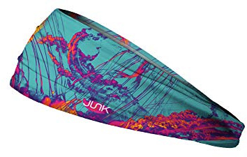 JUNK Brands Big Bang Lite Headband - Moisture-Wicking, Performance Fabric, Non-Slip, Sports Sweatband for Men & Women - One Size - Psychedelic Smack