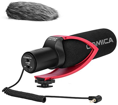 COMICA V30 Pro Kamera Richtmikrofon Shotgun Video Supernierenmikrofon für Canon Nikon Sony Panasonic DSLR Kamera mit 3,5 mm Klinke