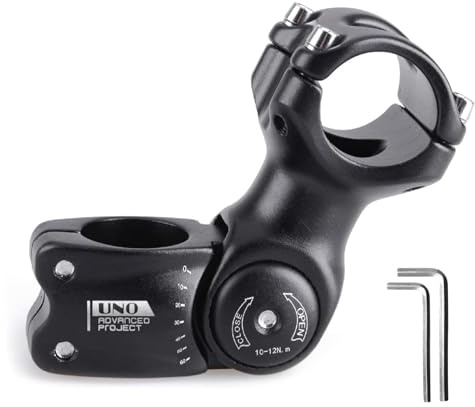 BESNIN Fahrrad Vorbau für 25,4mm Lenker, Lenkervorbau Verstellbar 0-60° MTB Vorbau 90/110/130mm Aluminium Fahrradvorbauten für MTB, BMX, Rennrad, Downhill-Bike, Radsport