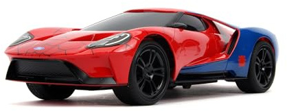 Jada - Spiderman Radio-Commandée Ford GT - 1/16 - Fonctions Complètes de Pilotage et Turbo - sous Licence Officielle - A Partir de 6 Ans