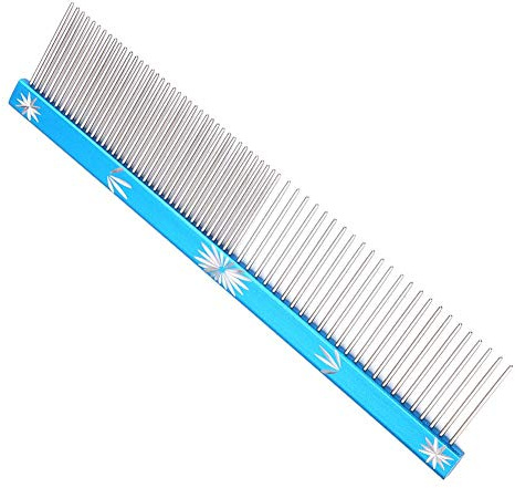Pettini per cani, trimmer per toelettatura a pelo lungo per animali domestici, fila dritta antistatica, Pettine per Toelettatura Animali, per la toelettatura di occhi, orecchie e gambe (20 x 4,5 cm)