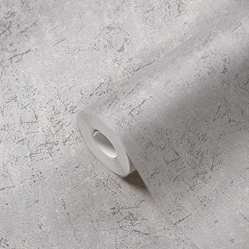 Livingwalls Tapete Betonoptik Grau Hellgrau Modern 384846 Beton Vliestapete Wohnzimmer Flur 10,05x0,53m 384846