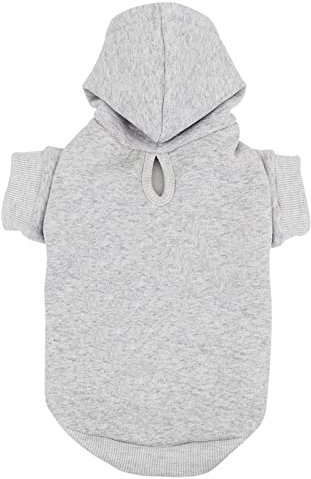KRD Personalisierte Hundekleidung, Hundepullover, Hundepullover Grosse Hunde, Hund Pullover, Hunde Hoodie (M, grau)