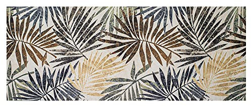 OLIVO.shop - JOKE Tappeto cucina antiscivolo lavabile, tappeto in gomma antimacchia, passatoia cucina moderna, corsia disponibile su misura (TROPICAL, 50x180 cm)