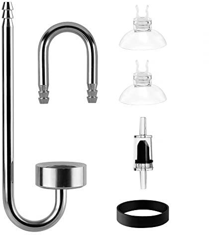 MiOYOOW Aquarium CO2 Diffusor, Edelstahl CO2 Diffusor Zerstäuber mit integriertem Rückschlagventil für Aquarienpflanzen Wassergras