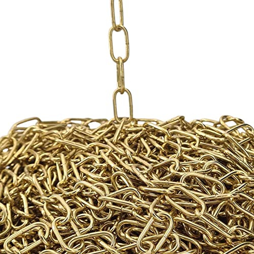 Christoph Palme Leuchten 10m Eisenkette ø 2mm Glatt Zierkette Rundstahlkette Rundgliederkette Kette (Gold)