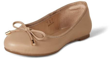 Amazon Essentials Bailarinas Planas Billie Mujer, Beige, 40 EU
