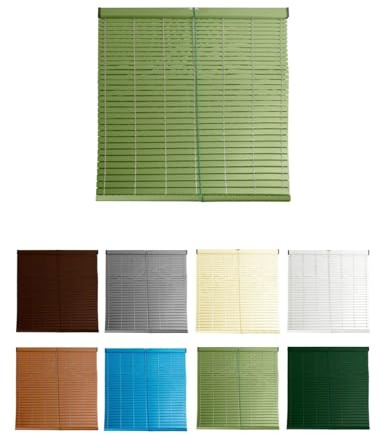 JARDIN202 - Persiana de PVC Alicantina con Polea Metálica | Persiana Enrollable | Estor Enrollable para Ventanas, Puertas, Salón y Cocina | 100 x 200 cm (Verde Oliva)