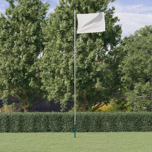 CIADAZ Fahnenmast Teilbar Silbern 6,23 m Aluminium, Antennenmast, Fahnenstange