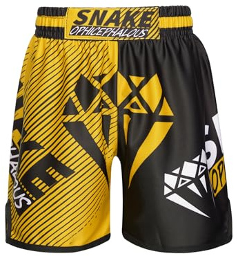 Freebily Kinder Jungen MMA Box Shorts Muay Thai Kickboxen Kurze Hose | Kurze Trainingshose, stylische Druck, breiter elastischer Bund, zum K1,Boxen Käfigkämpfen Lauf- Kampfkunst Kampfsport