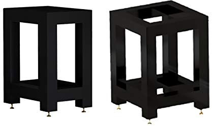 Pieds d'Enceintes Lot de 2 Supports de Haut-parleurs en métal, Colonne avec Cadre en Acier de 6 x 6 cm d'épaisseur, pour Son Surround et Haut-parleurs d'étagère (Noir, Cinq hauteurs) (Taille : 70 cm
