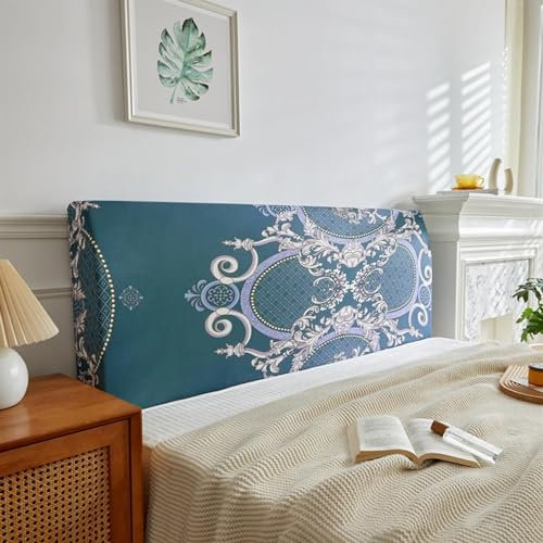 Kopfteilbezug Bett 180/160/200 Bett Kopfteil Bezug/Überzug Braun/Grau,Bettkopfteil Hussen Strecken Bettkopfteil Hussen Kopfbedeckungen Abdeckung Baumwolle Headboards Cover ( Color : E-2 , Size : 170-1