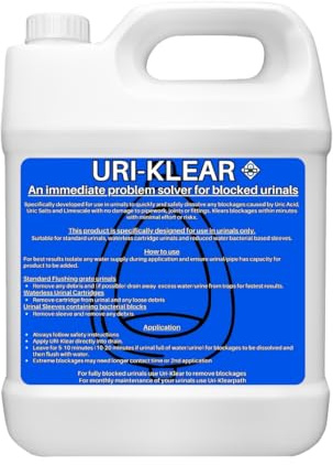 URI-KLEAR - GENTS URINAL UNBLOCKER. Professional grade product. 5 Litre (5 Litre)