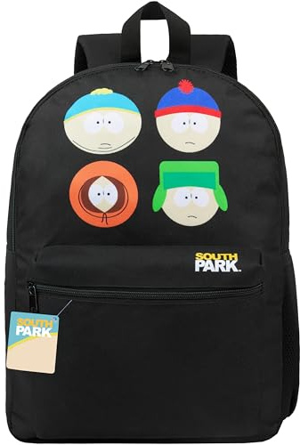 South Park Sac à Dos Garçon Ado Homme Sac de Voyage Sport College Travail Stan Kenny Bretelles Réglables Idée Cadeau