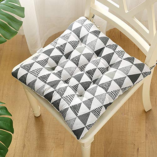 Hixingo Chair Cushions Set of 2, Seat Cushions for Dining Chairs, Geometric Print Soft Cotton Kitchen Chair Cushions, Dining Chair Cushions for Armchair Seat Pad For Garden (Geometric,40x40cm)