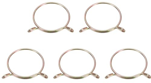 sourcing map Fuel Line Hose Clips, 5Pcs 60mm ID 66mm Max. ID 304 Stainless Steel Water Pipe Air Tubing Spring Hose Clamps for Motorcycle Scooter ATV, Zinc Plated