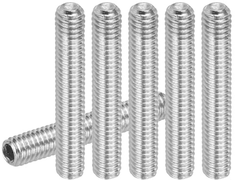 PATIKIL 30 Stück Madenschraube M4 x 20mm, 304 Edelstahl Madenschrauben Set für Türklinken Halterung Möbel Lampen Wasserhahn Reparaturen, Silber Innensechskant Gewindestifte Schrauben Set