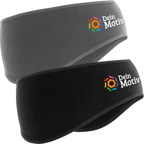 Softshell Sports Tech Stirnband Ohrenschützer mit Digitaldruck (Grau)