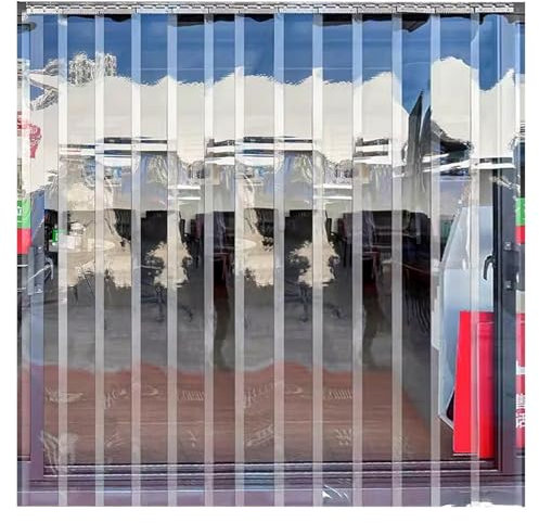 SYFXZZDS Fabriken PVC Streifenvorhang Lamellen, Kommerziell PVC Lamellenvorhang Streifenvorhang Für Türöffnung Supermarkt, Garage, Lagerhaus, Haustier Tier Haus(135x220cm/53.15x86.61in)