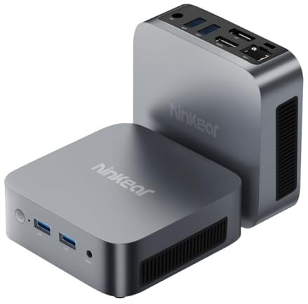 Ninkear Mini PC W-11, Mini Ordinateur Intel N150 Oeuvrant à 3,6 GHz, Une RAM 16Go DDR4 512Go SSD M.2 Mini PC Gamer, Double Affichage 4K, HDMI/DP, USB 3.0/WiFi 5/BT 5, Adapté à la Maison et au Bureau