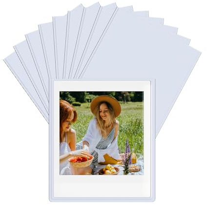 HIYQIN Confezione da 10 Cornici Magnetiche per Foto Instax Square Film 2,83x3,38, Cornici per Frigorifero per Fujifilm Instax Square SQ1/SQ20/SQ40/SQ10/SQ6/SP-3 - Bianco