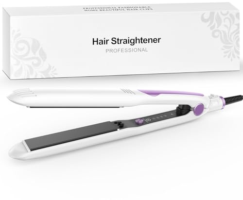 Lisseur cheveux, Fer à lisser professionnel, Lisseur Boucleur 2 en 1 Portable, coiffage rapide, Sans frisottis, Pour des cheveux lisses, doux et brillants - Convient à tous les types de cheveux