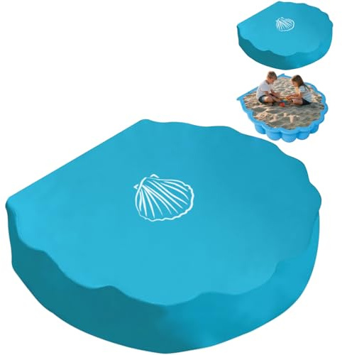 TOPJOWGA Sandmuschel Abdeckung, 100X15cm Sandkasten Abdeckung, Sandmuschel Rund, Wasserdicht Staubdichte Sandkasten Abdeckun, Sandabdeckung Sandkastenplane für Sandkasten Pool Wassermuscheln