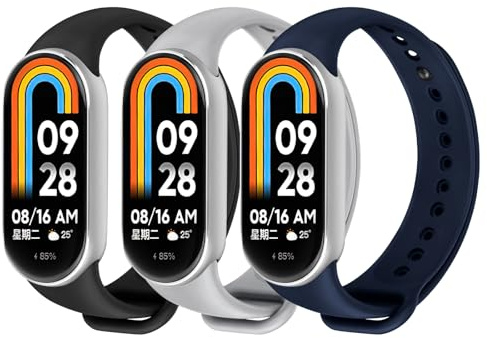 Ainiv 3-20 Pièces Bracelet pour Xiaomi Mi Band 8/9/10 | Bracelets de Remplacement Xiaomi, à Dégagement Rapide, Silicone Réglable Bracelet Montre Connectée pour XiaoMi Mi Band 8/9/10