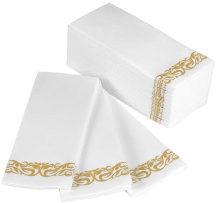 DECORNIJIA 100stücke Goldene Einweg-papierservietten Servietten Für Hochzeit Party Bankett Gästehandtücher Tischservietten Cocktailservietten