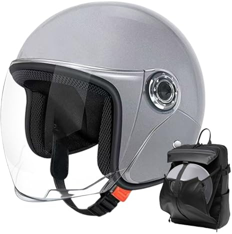 Quorvex Großer Motorradhelm - Offene Helme für Erwachsene,Rennsport Kopfschutz Mit Klappvisier,Für Outdoor Abenteuer Pendeln Sportmotorrad Roller