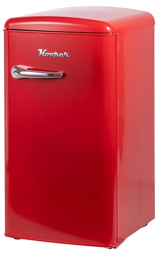 Frigorífico vintage monopuerta 100 L. 44,9X48,3X88,2 cm, rojo, Kooper