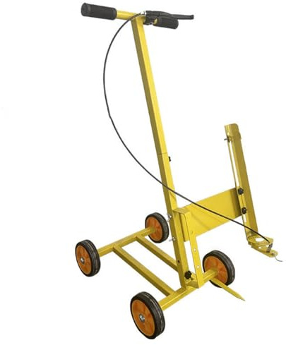 Walk-Behind Adjustable Line Striping Machine: Parking Lot Striper for Straight/Curved Lines – Inverted Spray Paint Line Marking Applicator