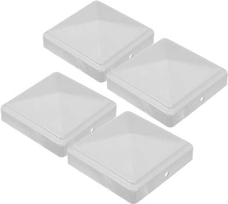 HOLIDYOYO Cappucci per Pali da Recinzione in Ferro 4 Pezzi 80x80mm Coperture Quadrate Appuntite per Cancelli e Recinzioni, Facile Installazione e Design Elegante per Spazi Pubblici