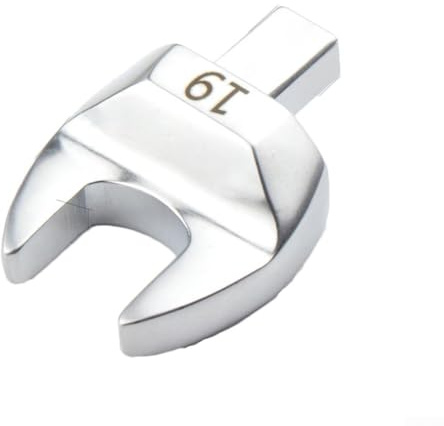 FACULX Llave dinamométrica de extremo abierto con cabezal de inserción de 9 x 12 mm, apertura ajustable para tamaños versátiles de pernos y tuercas (19 mm)
