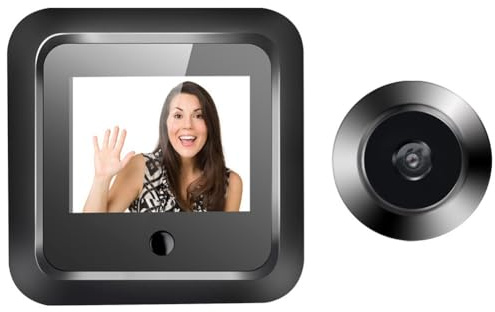 Ammboco CáMara de Mirilla Digital Inteligente de 2,4 Pulgadas y 120° Monitor de Seguridad Timbre Visual HD 240X320 ResolucióN de 300000 PíXeles