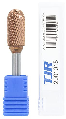 Hartmetall-Frässtifte mit Beschichtung ULTRA Co, 12 mm (metrisch) Durchmesser mit 6 mm metrischem Schaft, (speziell mit Chipbreaker) TJR… (Kugelvasen-zylinder)