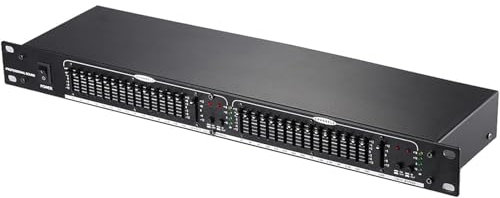 Vituord 15-Band Audio Equalizer, 2-channel Stereo Graphic Equalizer, with High/mid/low Frequency Adjustment, Crystal Clear Sound Quality, for Home Audio