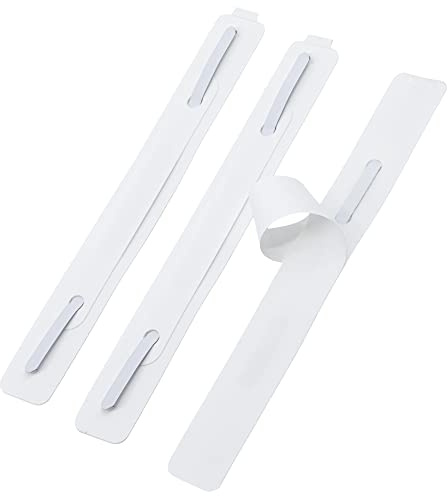 KLEBASTO Abheftstreifen selbstklebend | 3-teilig montiert 150 x 20 mm | Heftstreifen zum Kleben | Abheftmechaniken für Mappen, Ordner, Hefte und Akten | Aktendulli (500)