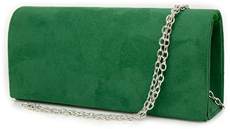 Emila Pochette scamosciata donna elegante da cerimonia borsa piccola tipo camoscio clutch borsetta a mano con tracolla catena sera signora matrimonio comunioni battesimi cresima primavera estate 2026