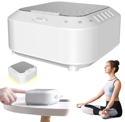 Ora Sound Machine Solfeggio Frequenze, 2026 Nuova macchina del suono del rumore bianco, frequenza Solfeggio Sound Machine, 28 suoni lenitivi 3 colori luce notturna per meditazione, sonno, yoga