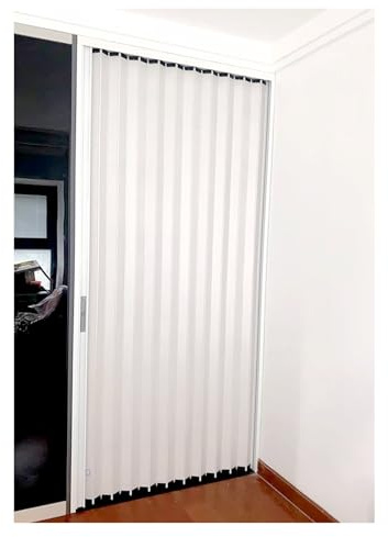 Vyrata falttüren innentüren Akkordeontür innen, zweifach gefaltete wasserdichte Aluminium-Falttüren, for Schuppen, Waschraum, Waschküche, Balkon, Speisekammer, Trenntür(68x80(172.7x203.2cm))