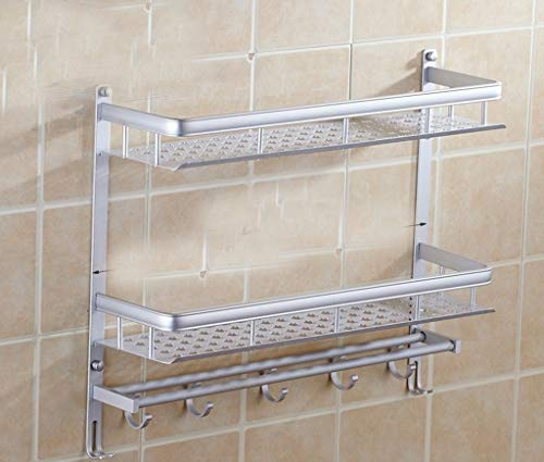 TXGJWRA Bathroom Toilet Toilets Bathroom Shelf Double Wall Storage Shelf Toilet Washstand,50cm