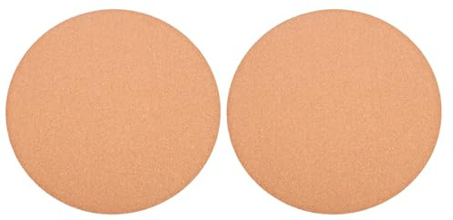 AKOOSY Lot de 2 Tapis Ronds en Liège 25 CM pour Plantes, Coussins sous-Pots Absorbants, Protection Meuble et Usage Jardin Extérieur