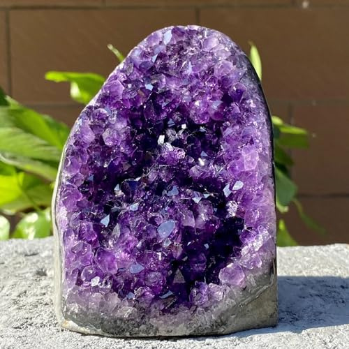 LTRAJUYNH Quartz Amethyst Crystal Cave Cluster Cut Base Stone Ornaments (Size : 150-200g)