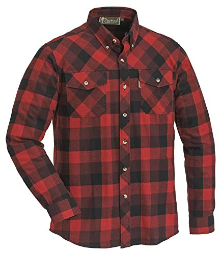 PINEWOOD Herren Lumbo Hemd, Rot/Schwarz, XL