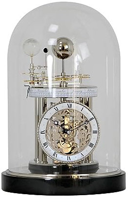 Hermle 22836742987 Astrolabium II Kaminuhr und Tischuhr, schwarzes Klavier