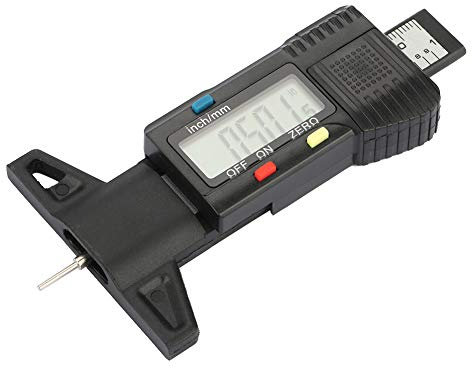 Digitale Misuratore di Profondità Battistrada 11,5 × 6,5 × 2 cm LCD Display Misuratore di Calibro Pneumatico per Bicicletta Auto Camion Moto