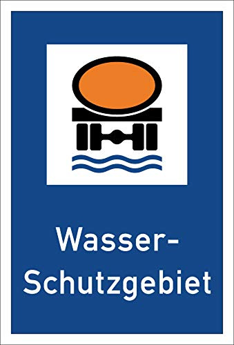 Melis-Folienwerkstatt Schild Wasser-Schutzgebiet – 30x20 cm – 3mm Aluverbund – mehrere Größen/Materialien
