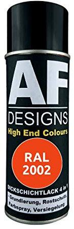 4 in 1 RAL 2002 Blutorange Dickschichtlack Lack Spray Spraydose